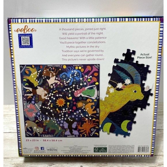 Zodiac Puzzle 1000pc Glow in the Dark Puzzle Fun Astrology Puzzle Multi-Color - Picture 8 of 12